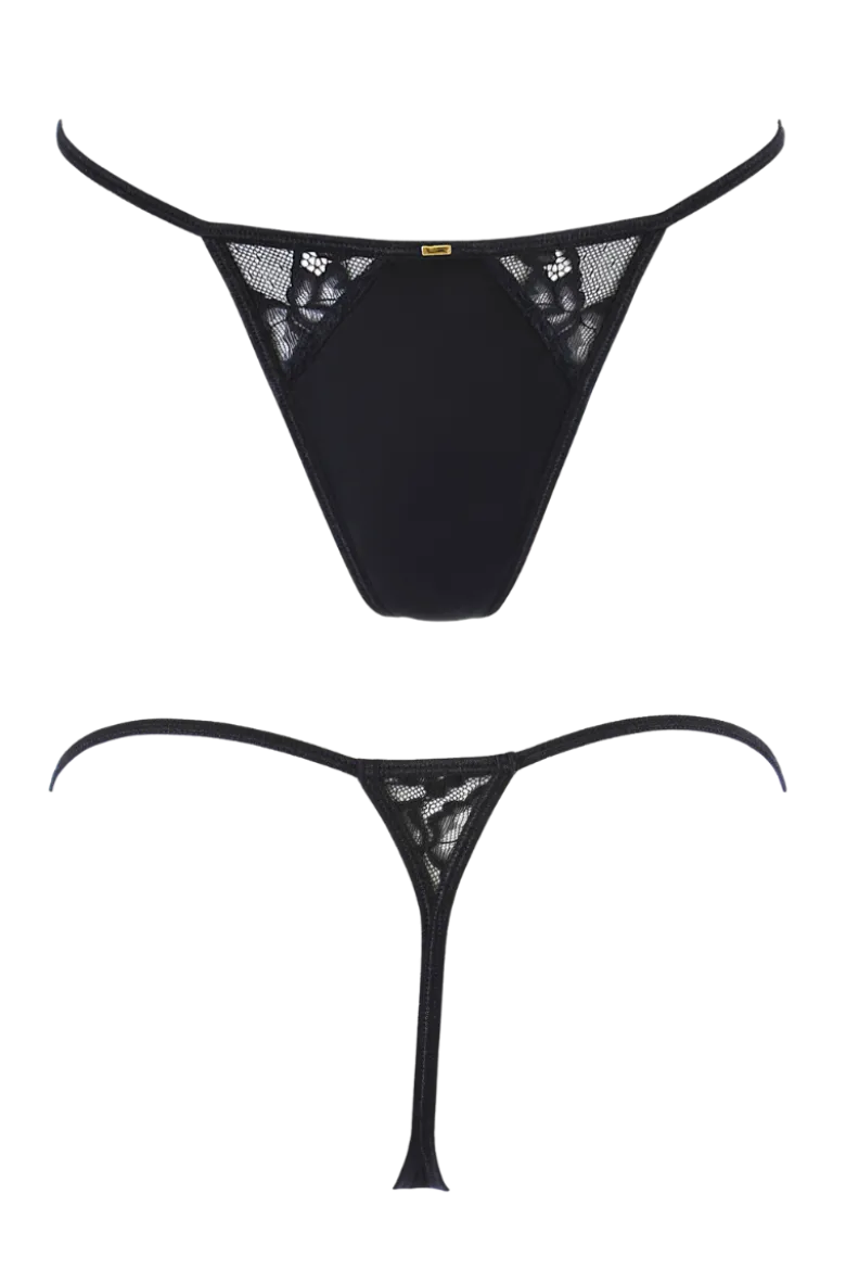 Babydoll schwarz mit String