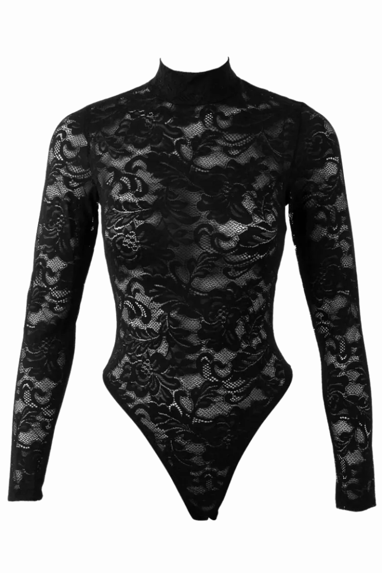 Body in schwarz aus Spitze
