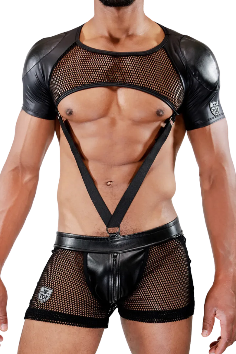 Harness Shirt Wetlook Netz