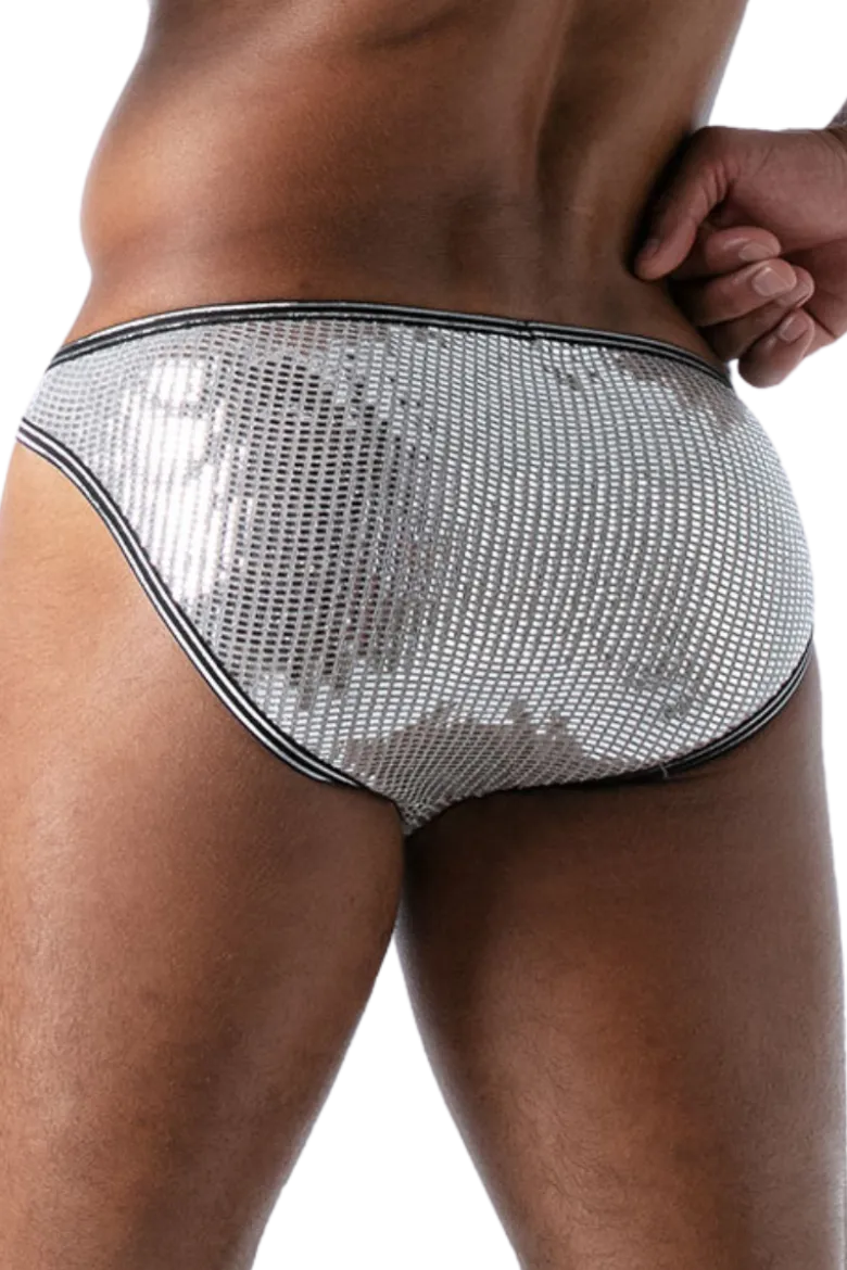 Herren Slip in silber