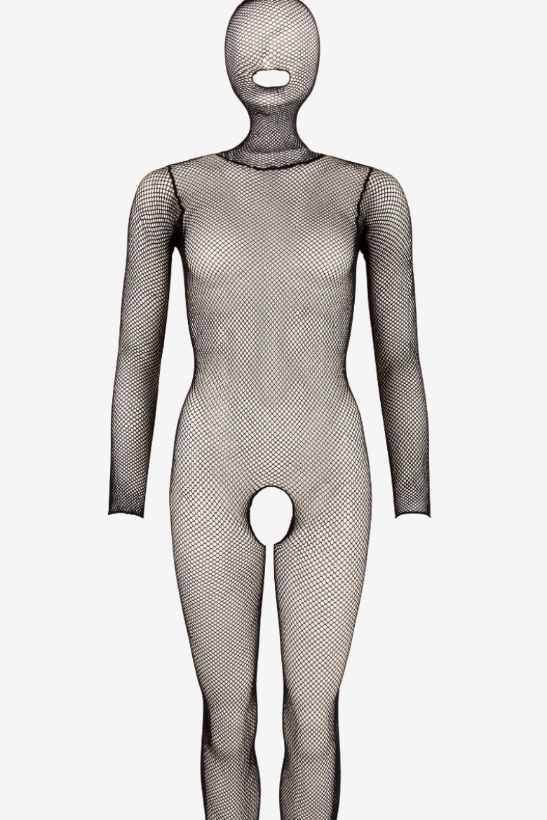 Langarm-Catsuit ouvert mit Maske