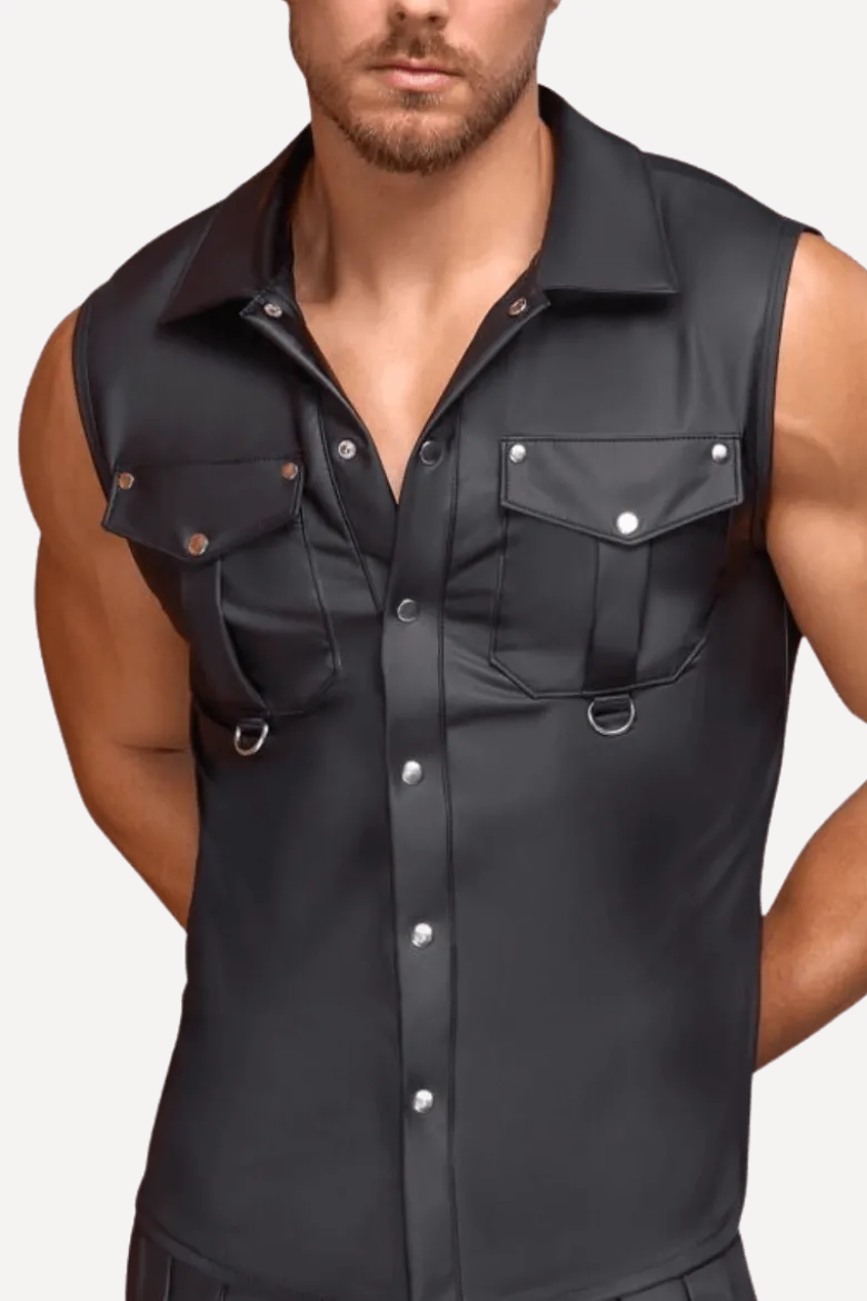 Mattlook-Shirt ärmellos