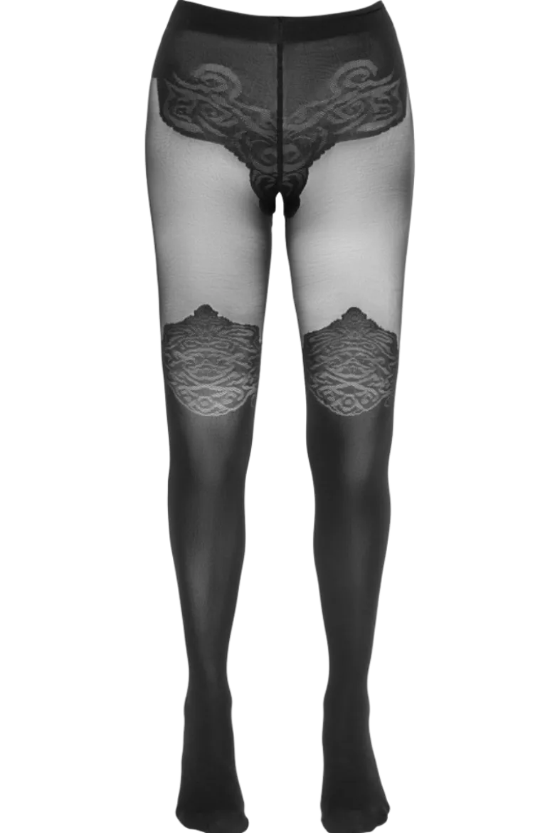 Strumpfhose ouvert mit Muster 20DEN 40DEN