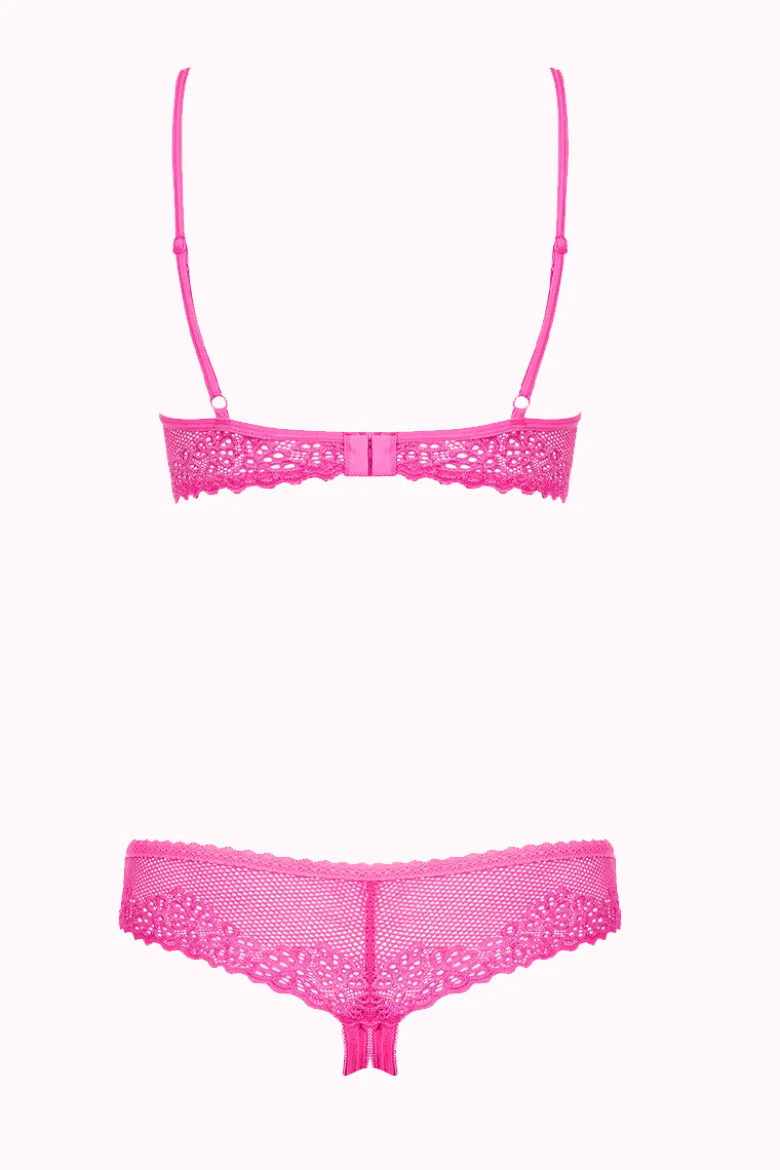 2tlg. Dessous Set pink ouvert