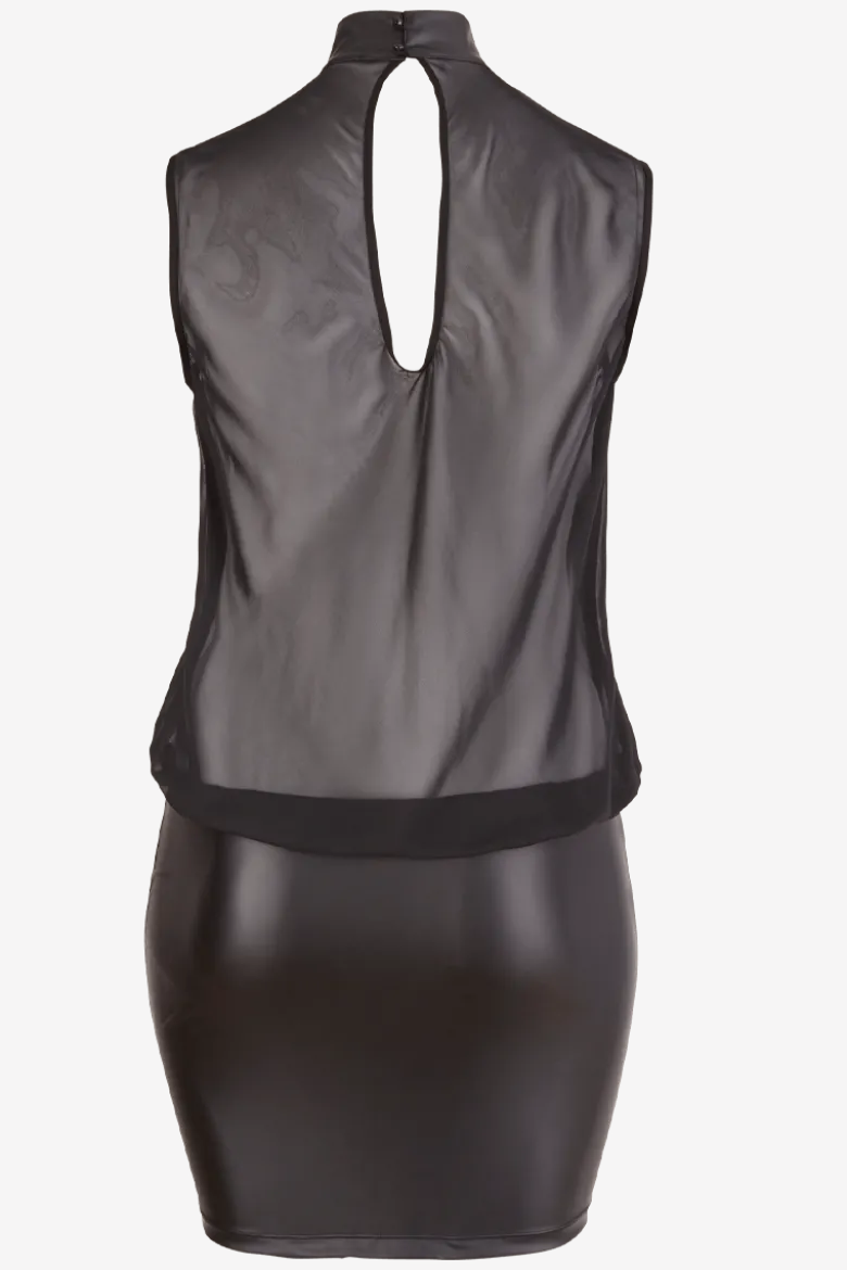 Wetlook-Chiffon-Kleid Plus Size